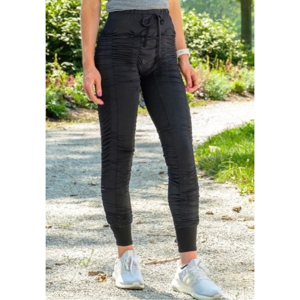 Agogie +20 Crossfit Compression Resistance Legging Black Ruched Athletic Pants L